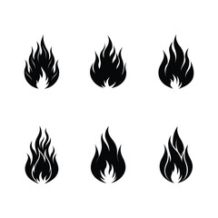 set of fire flames