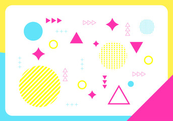 ポップ　カラフル　かわいい　幾何学　パートセット