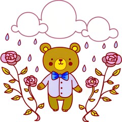 a digital illustration of  a bear 