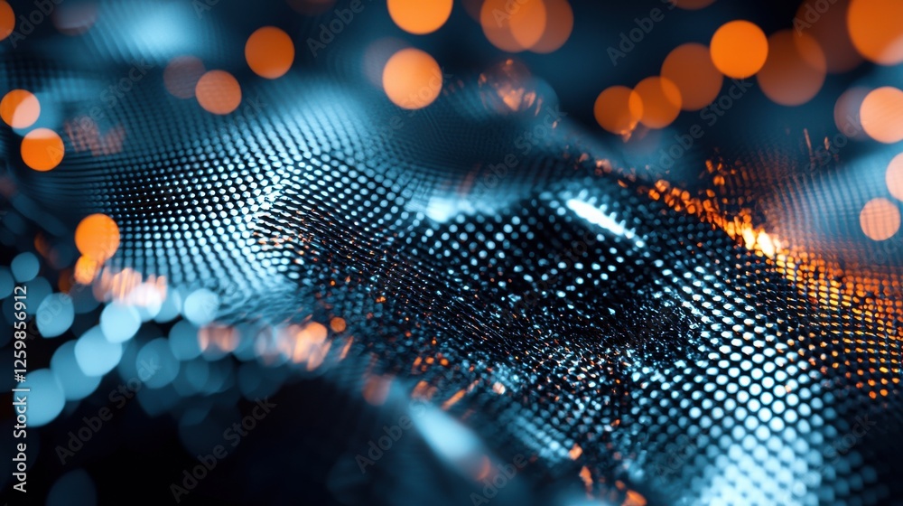 Poster mesmerizing neon fractal patterns resonating in dynamic digital realm
