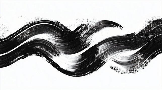 black ink brush stroke texture,illustration Vector brush stroke