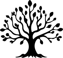 tree, silhouette, vector, art, illustration, graphic, design, nature, black, white, abstract, background, branch, forest, landscape, minimal, outline, plant, shape, shadow, simple, style, template, te