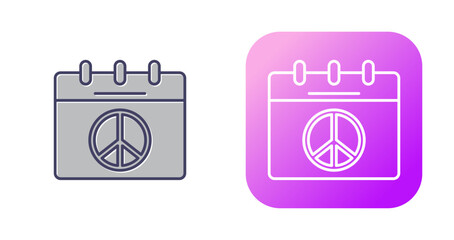 Peace Calendar Vector Icon