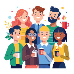 coworkers from different backgrounds vector image 
