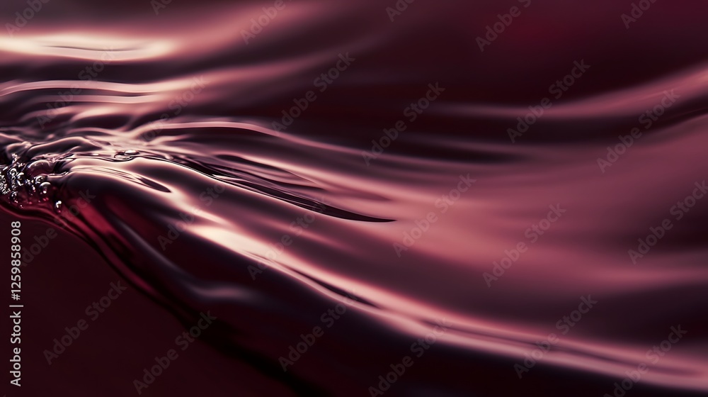 Poster mesmerizing abstract fluid waves with luxurious satin like textures and captivating chromatic patter
