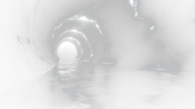 a dark tunnel with light coming through it