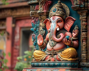 Fototapeta premium hindu god ganesh statue
