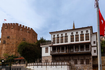 Fototapeta premium Red Tower, Alanya, Turkey