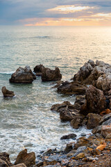 rocks and sea