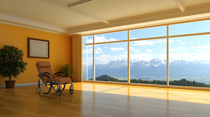 Serene Mountain View from Wheelchair Accessible Room