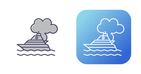 Ship Pollution Vector Icon