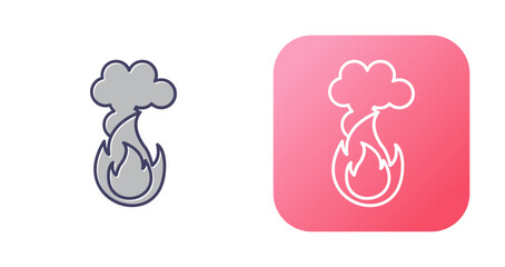 Fire Pollution Vector Icon