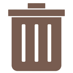 brown delete icon