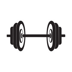 dumbbell on white background