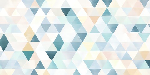 Obraz premium Intricate geometric triangle pattern in pastel blues, whites, and grays, offering a modern, playful aesthetic ideal for wallpaper or textiles.