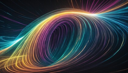 Obraz premium swirling luminescence and radiant colors.