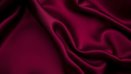 Obraz premium Close-up of luxurious, dark crimson fabric, likely silk or satin.