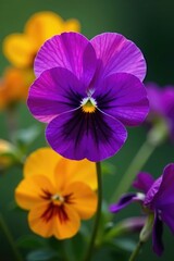 Shali violet blooms in the garden with other flowers in a colorful bouquet, flower, summer