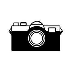Simple black Camera flat Icon Photography Symbol
