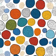 Abstract Colorful Circle Seamless Pattern Design