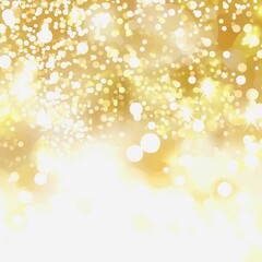 Abstract background with defocused lamps with golden lighting with bokeh effect