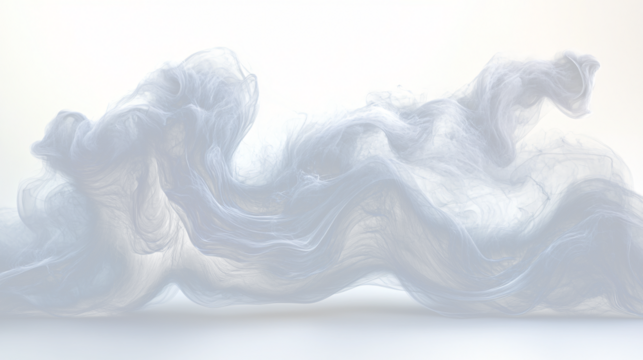 a white and gray smoke swirl on a white background