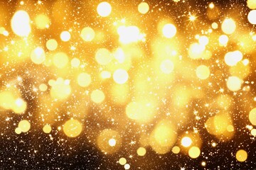 Abstract background with defocused lamps with golden lighting with bokeh effect