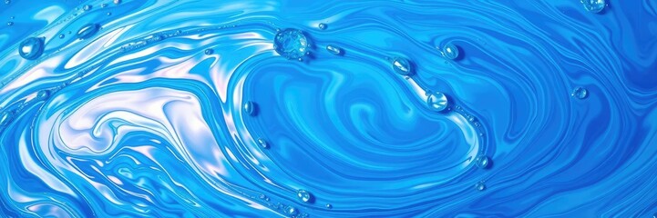 Swirling water wave pattern with iridescent colours, artistic representation, colourful design