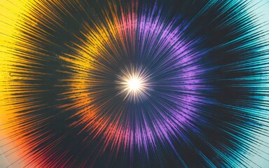 Obraz premium Abstract Burst of Vibrant Colors Dynamic Radial Design Energy and Light Concept