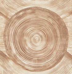 Fototapeta premium Wood rings, circular pattern, timber cut section, natural light