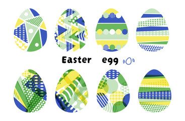 パッチワーク風イースターエッグセット