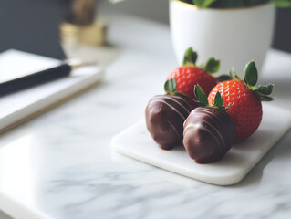strawberries and chocolate