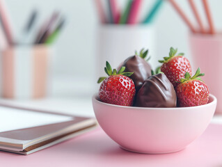 strawberries in a bowl