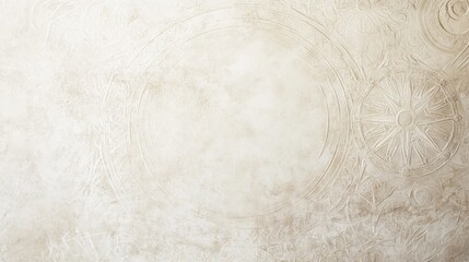 Obraz premium Blank Parchment Texture with Intricate Celestial Motifs: Mystical and Dreamy, Soft Ethereal Hues, Clean Center Space, Top-Down Perspective, Soft Diffused Lighting