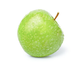green apple on white