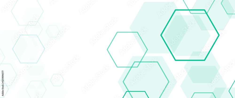 Aufkleber Vector hexagons pattern. Geometric abstract background with simple hexagonal elements. Medical, technology or science desig