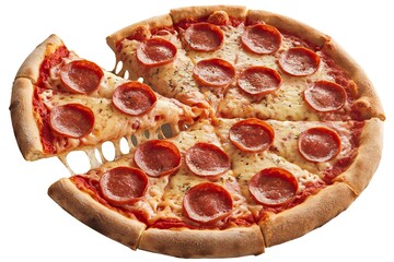 pizza with a golden-brown crust