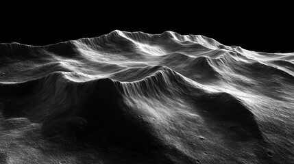 Lunar ridges reveal celestial geological activity, showcasing the moon's dynamic surface
