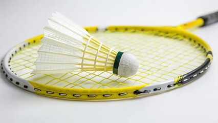 Badminton Racket and Shuttlecock