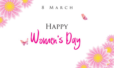 8 march Happy women's day template 