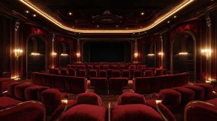 Opulent Private Cinema: A Luxurious Home Theater Experience