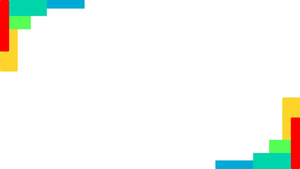 Colorful Rectangles on White Background – Abstract Corner Vector Design