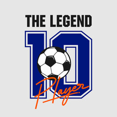 the legend player Football tee shirt graphic