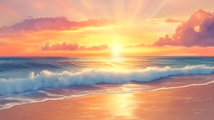 Fototapeta premium sunset over the sea