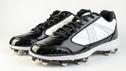 Black and White Baseball Cleats