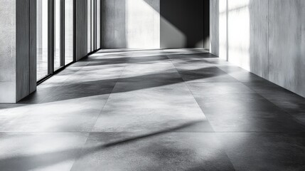 Floor Sticker. Concrete Mockup for Dynamic Business Concepts and Chart Pathways