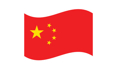 Chinese flag vector illustration. china flag