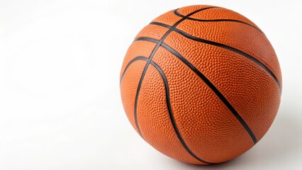 Fototapeta premium Orange Basketball on White Background