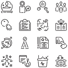 training and workshop line icons collection. thin outline icons pack. ui icon collection. set of line web pictogram with white background