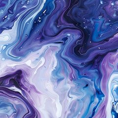 Obraz premium Abstract Purple and Blue Fluid Art